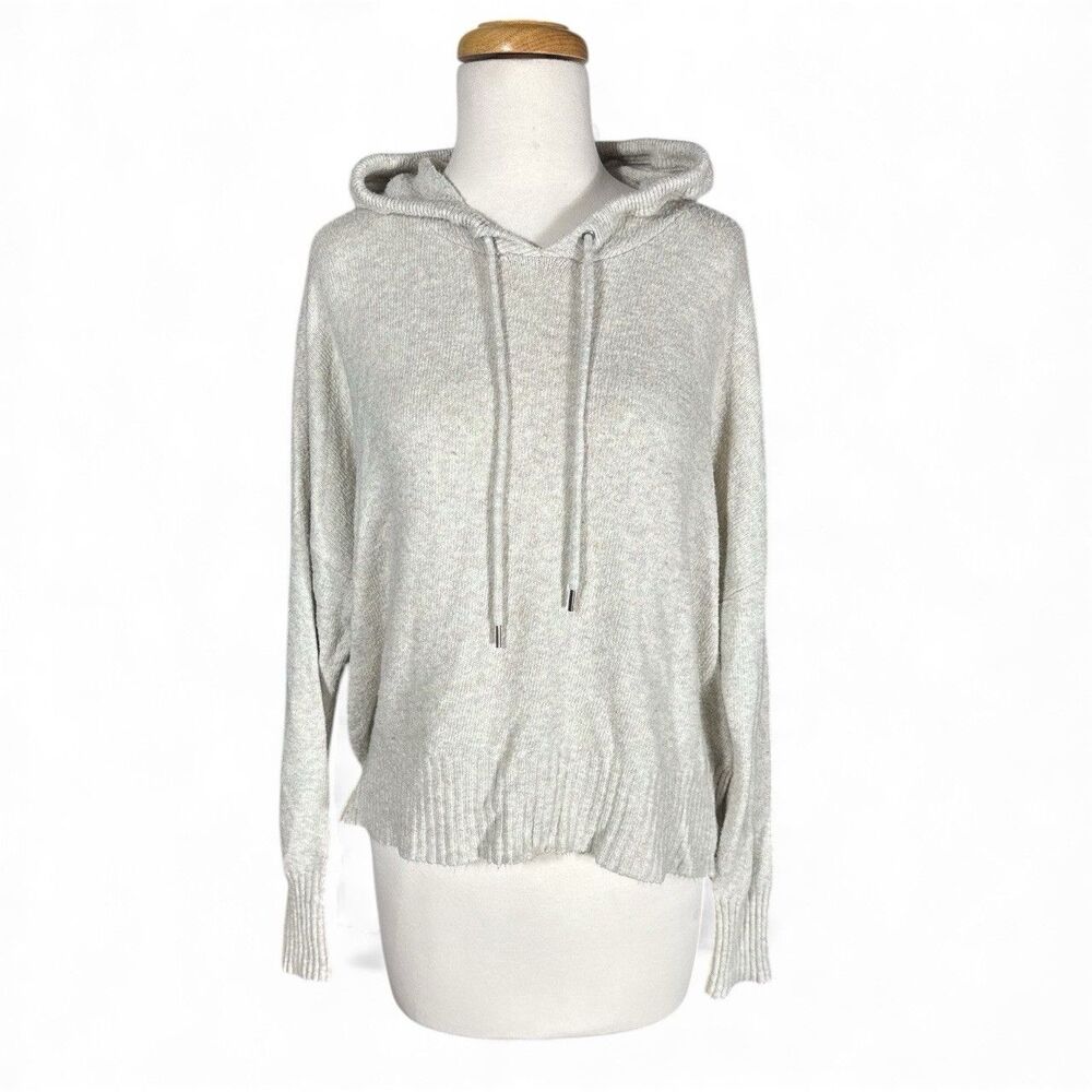 American Eagle Soft And Cozy Hooded Oatmeal Cream Sweater
